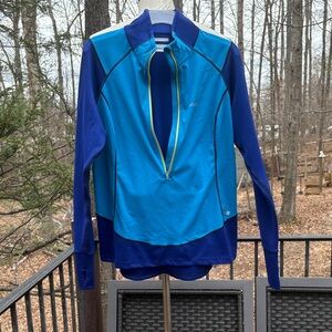 Columbia Titanium omni-wick Blue Jacket pullover 1/2 zip pockets sz XL